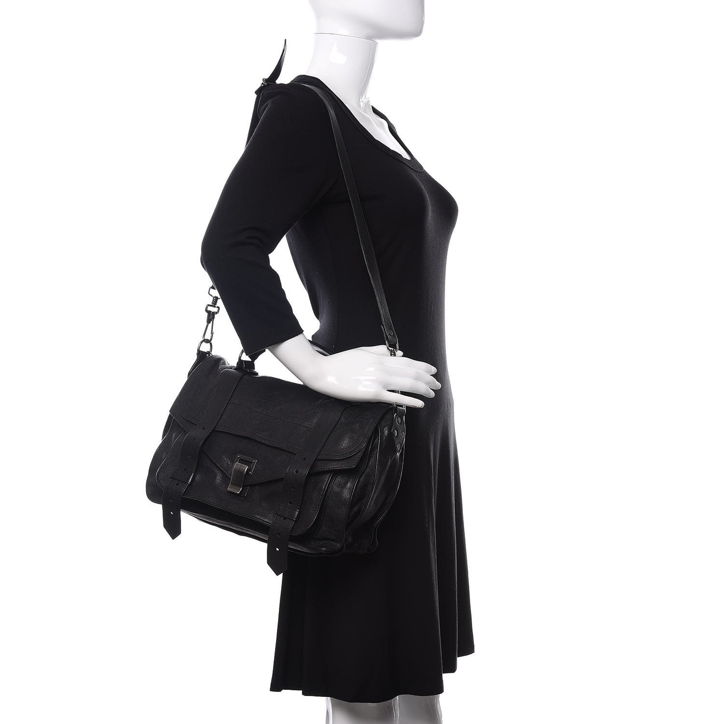 Lambskin Medium PS1 Satchel Black