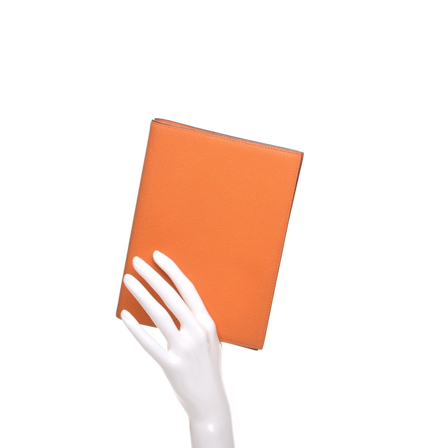 Hermes Chevre Mysore Globe Trotter Agenda Cover Orange 2 of 7
