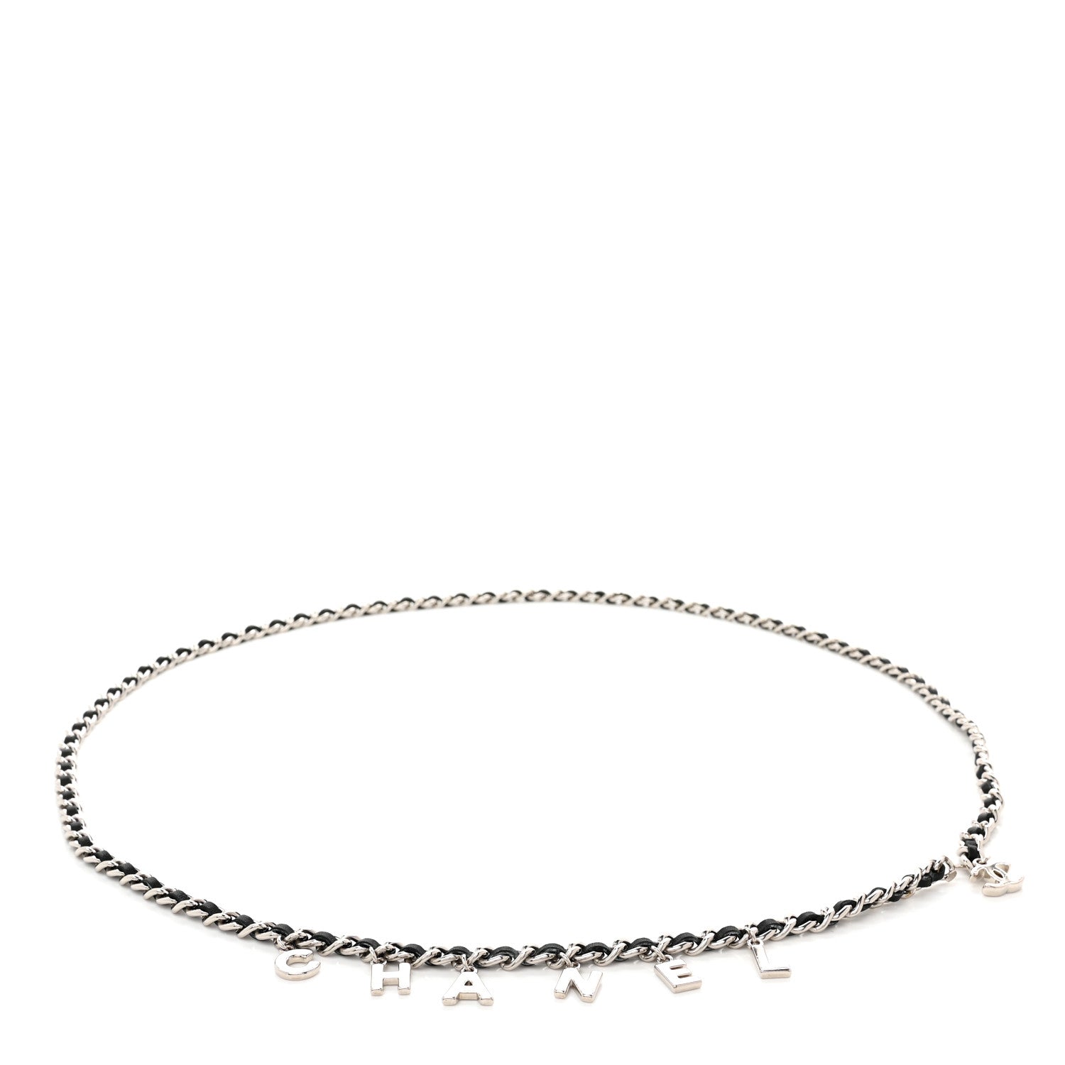 Chanel Lambskin Chain Logo Belt Black Gold 1 of 4