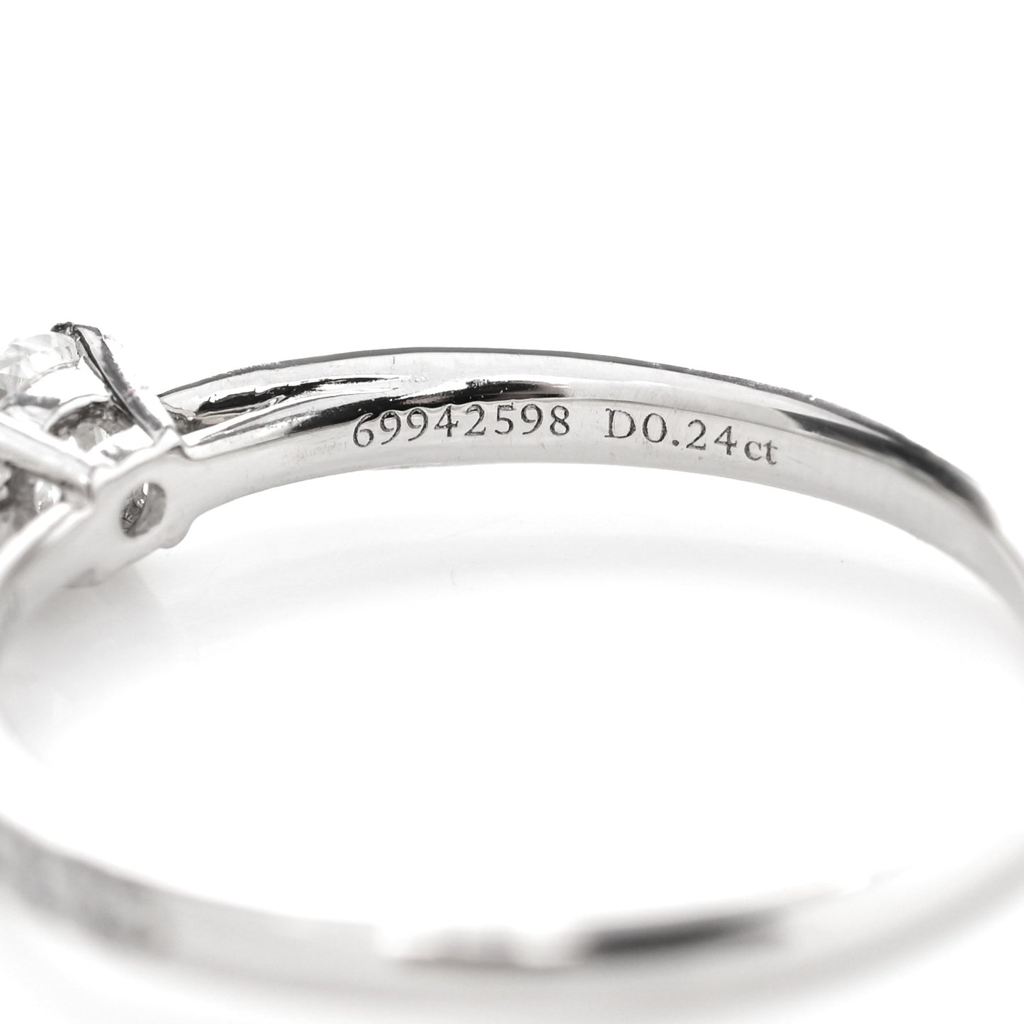 Platinum Diamond .24ct Round Brilliant Harmony Engagement Ring 52 6