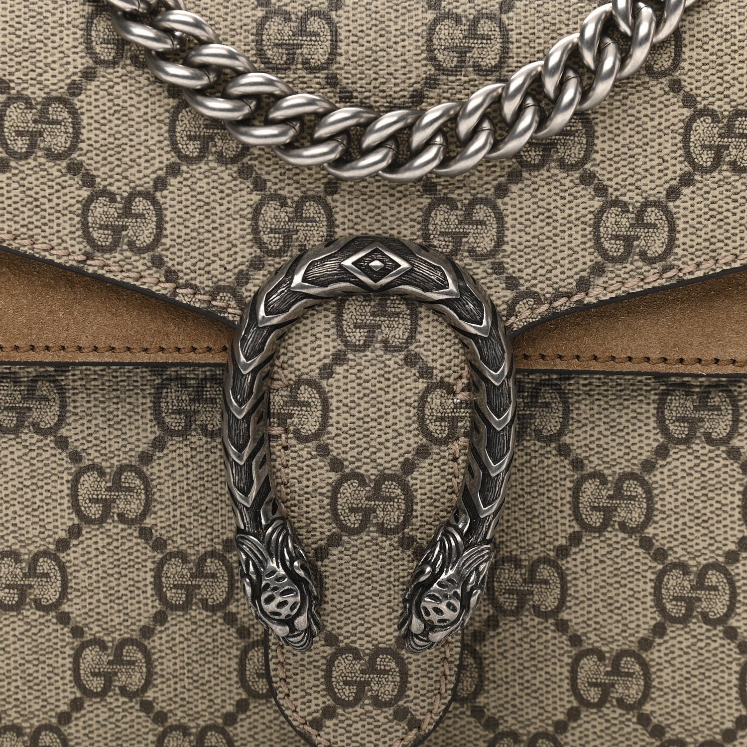 Gucci GG Supreme Monogram Mini Dionysus Shoulder Bag Taupe 9 of 13
