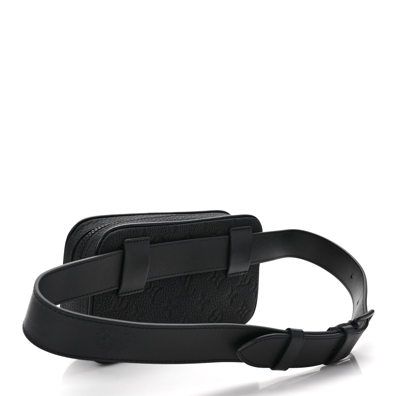 Louis Vuitton Taurillon Monogram Uniformes Solar Ray Soft Pochette Volga Belt Bag Black 3 of 10