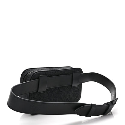 Louis Vuitton Taurillon Monogram Uniformes Solar Ray Soft Pochette Volga Belt Bag Black 3 of 10