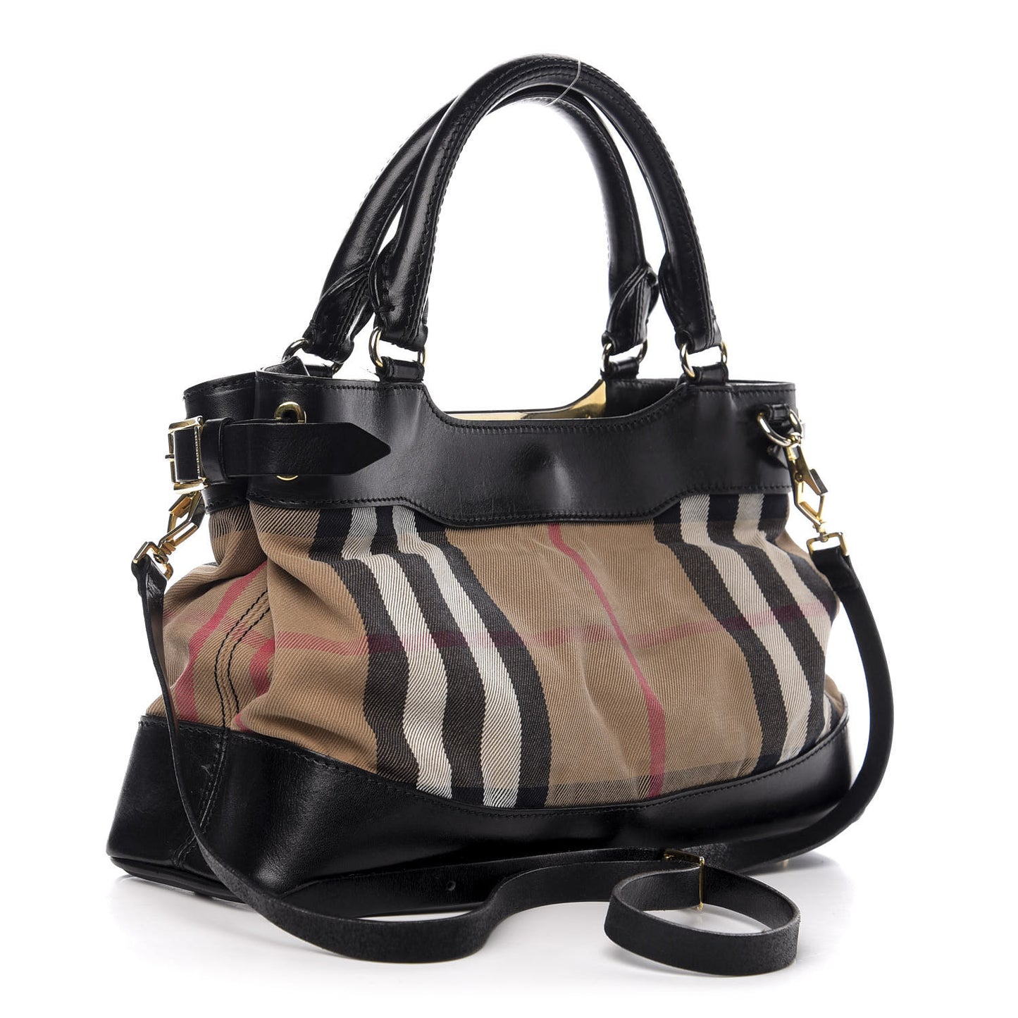 Canvas House Check Tote Black