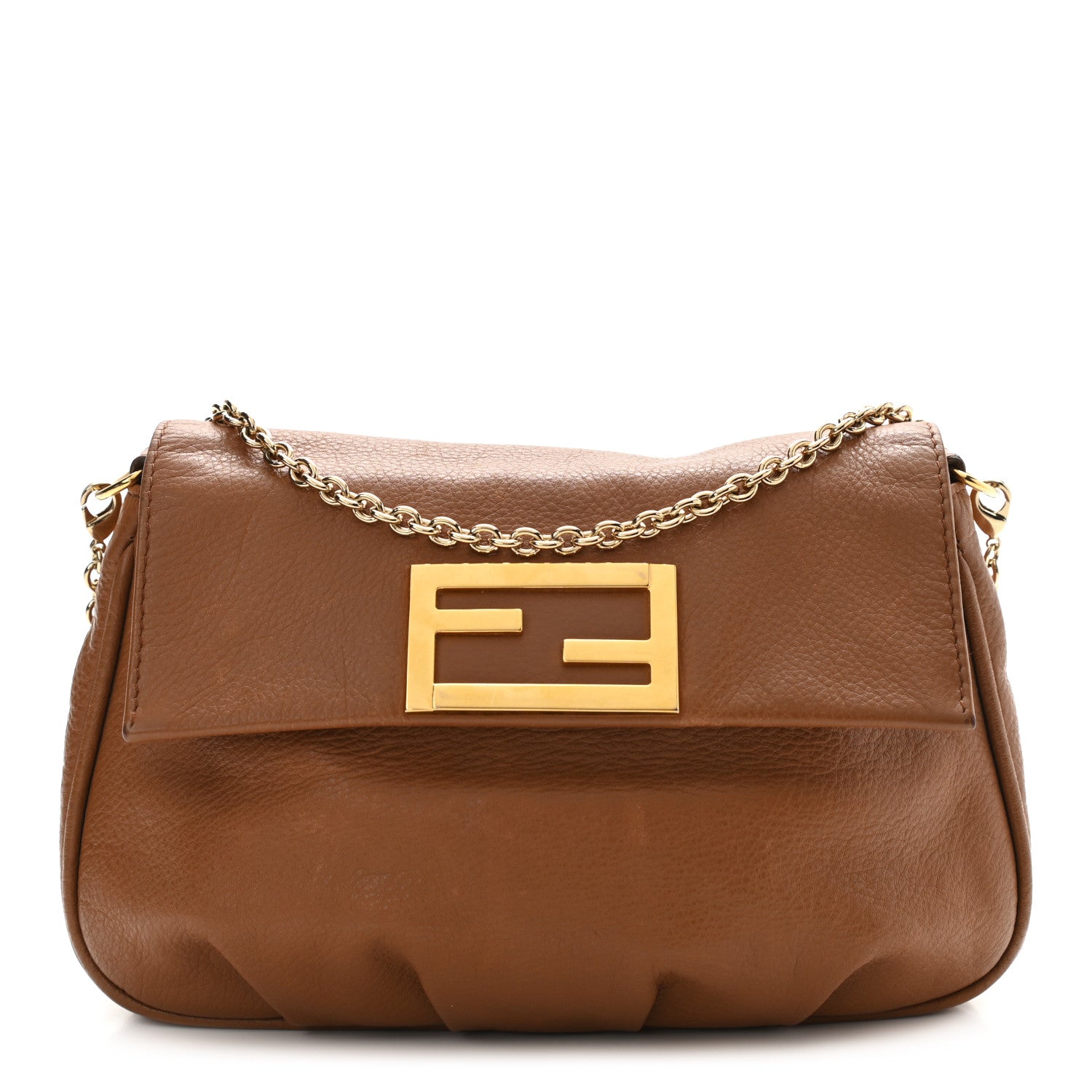 Fendi Vitello Flamingo Fendista Pouchette Crossbody Orzo 1 of 10