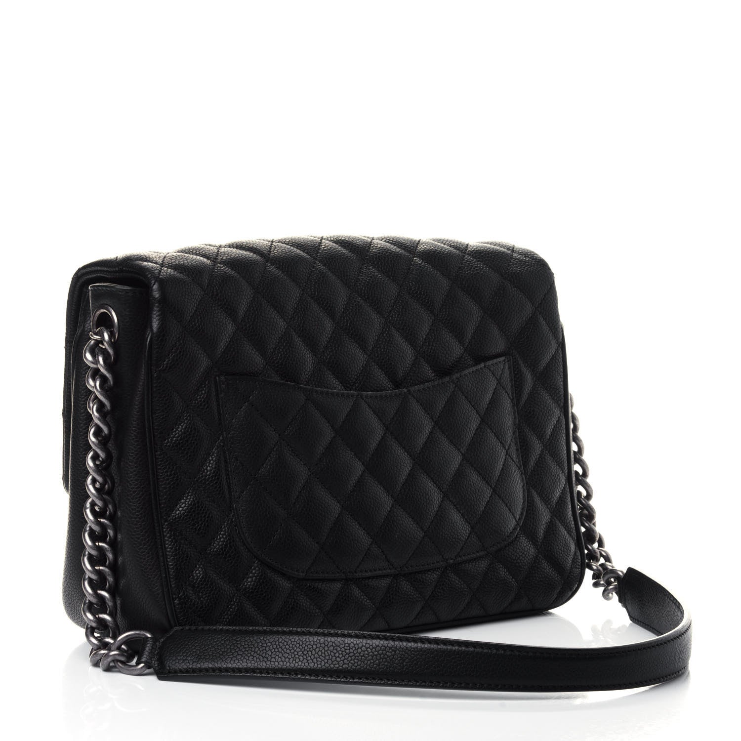 Chanel Caviar Quilted Medium Rock In Rome Single Flap Black 2 of 4