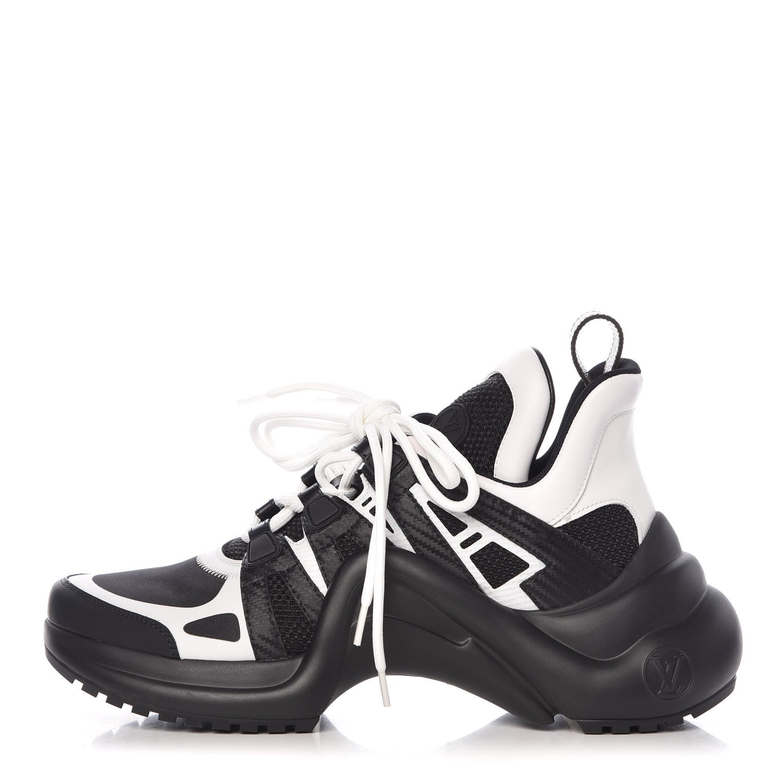 Louis Vuitton Calfskin Technical Nylon LV Archlight Sneakers 40 Black White 1 of 9