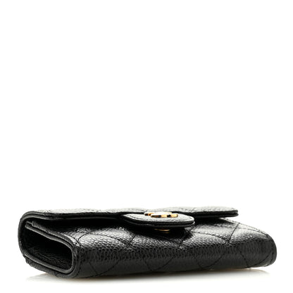Chanel Caviar Quilted Flap Card Holder Wallet Black 4 of 9