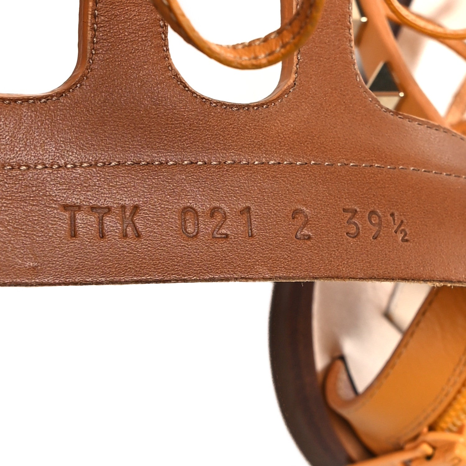 Valentino Garavani Calfskin Rockstud Gladiator Flat Sandals 39.5 Mandarin Sorbet 6 of 8
