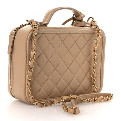 Chanel Caviar Quilted Medium CC Filigree Vanity Case Beige Beige 3 of 14