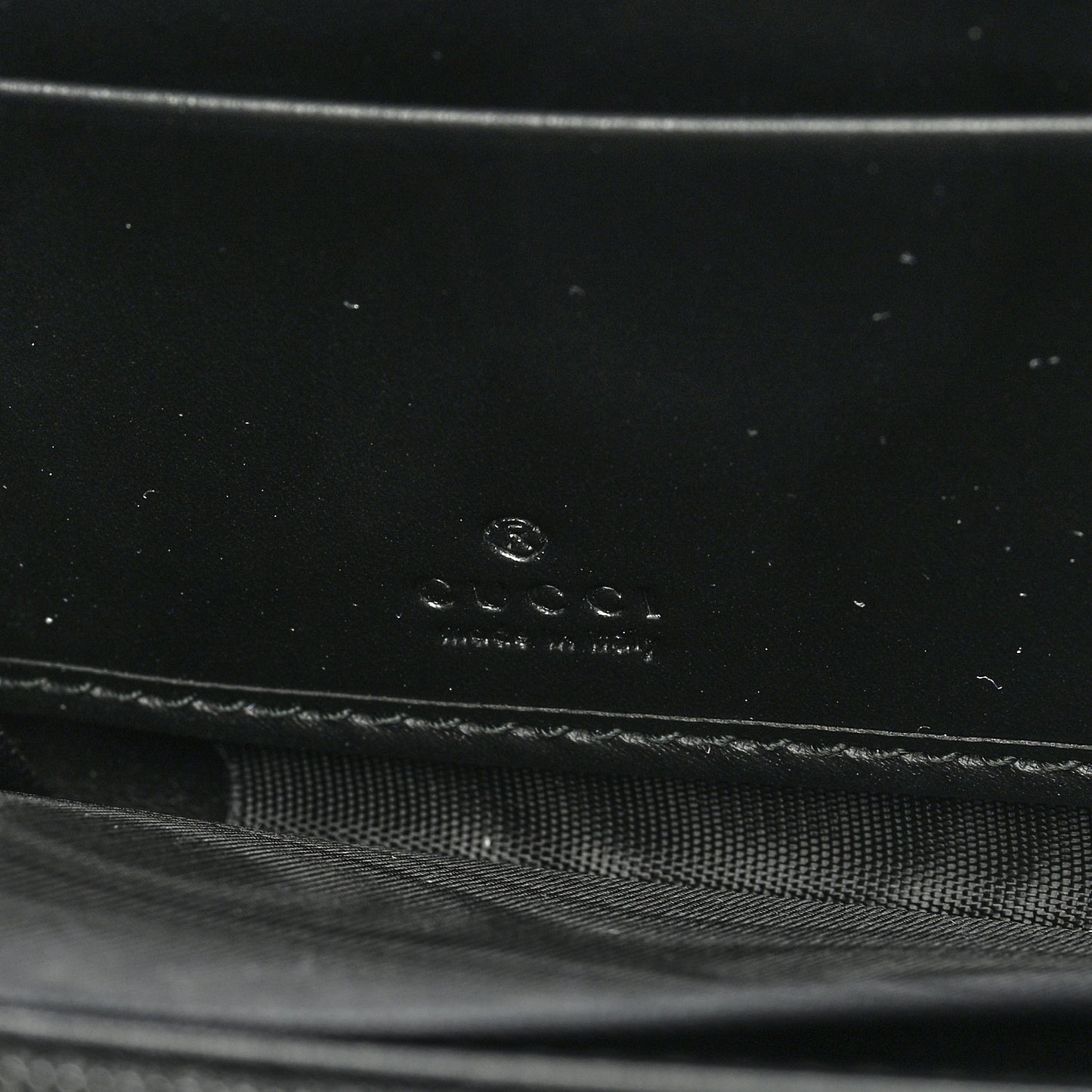 Guccissima Bow Zip Around Wallet Black