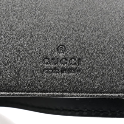 Gucci Guccissima Icon Signature 6 Key Holder Case Black 6 of 11