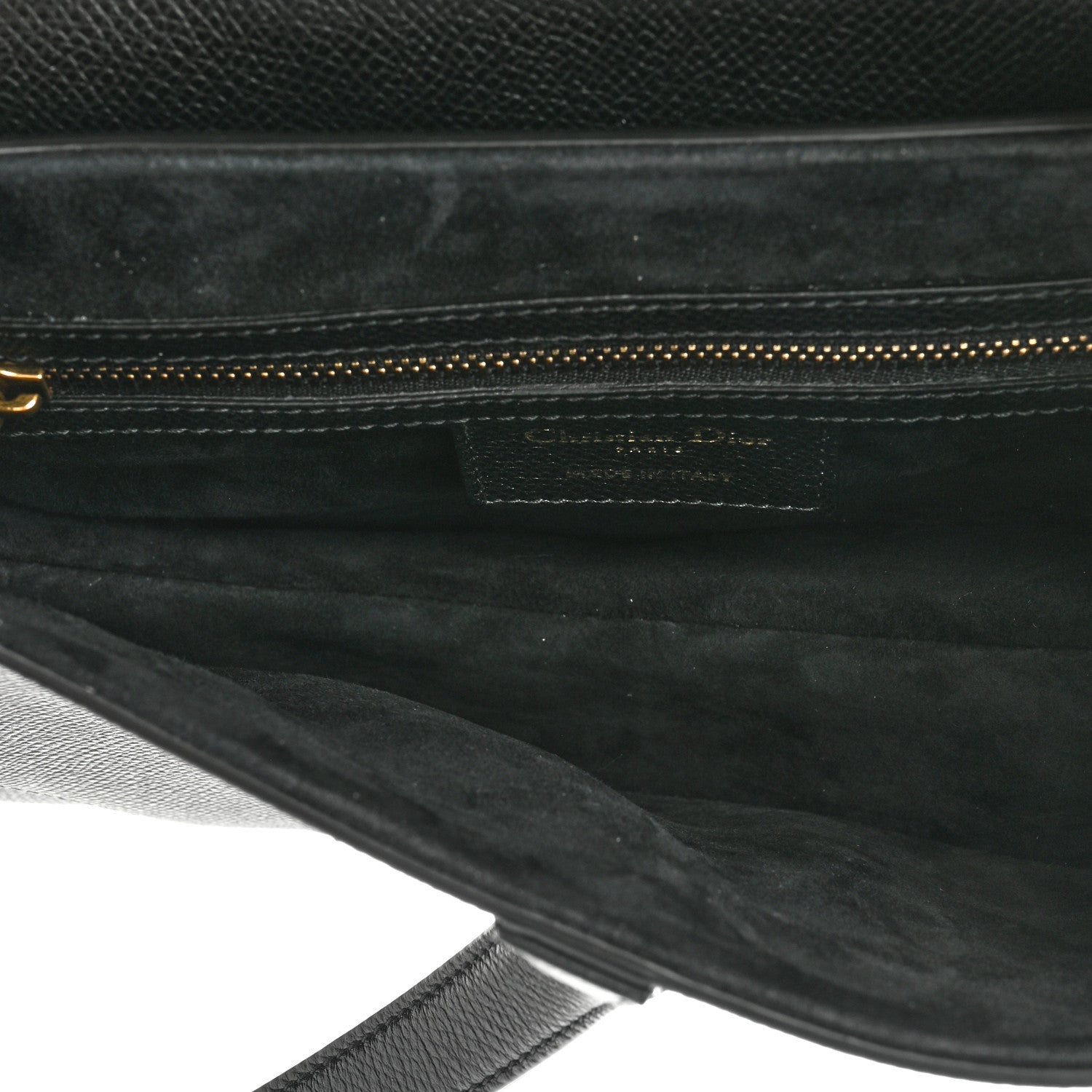 Christian Dior Grained Calfskin Saddle Bag Black 5 of 9