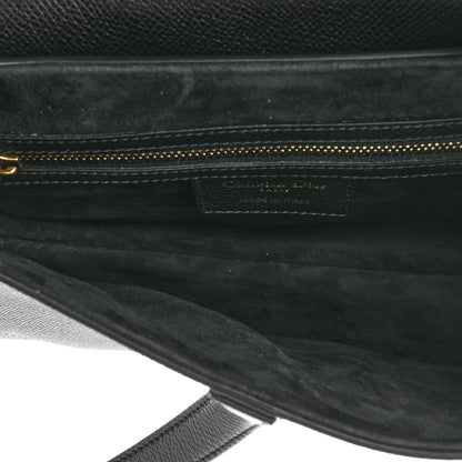 Christian Dior Grained Calfskin Saddle Bag Black 5 of 9