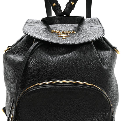 Prada Vitello Daino Backpack Black 9 of 11