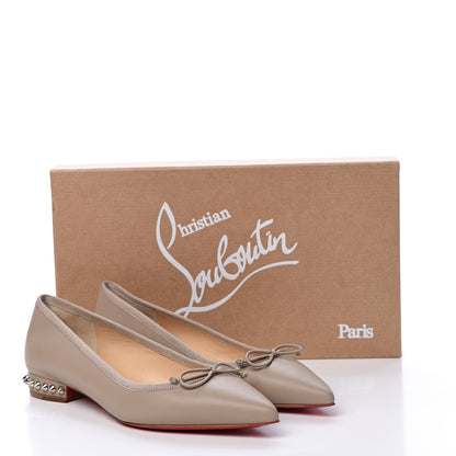 Christian Louboutin Nappa Spiked Hall Flats 36.5 Nude 8 of 8
