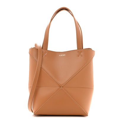 Loewe Shiny Calfskin Mini Puzzle Fold Tote Warm Desert 1 of 12