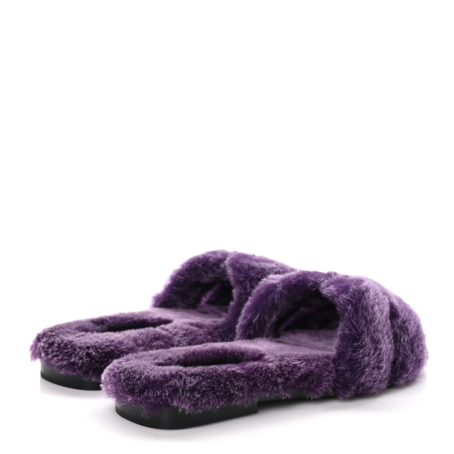 Hermes Woolskin Oran Sandals 36 Violet Fonce 4 of 8