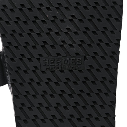 Hermes Epsom Calfskin Graff Hermes Mens Chypre Sandals 41 Black 6 of 8