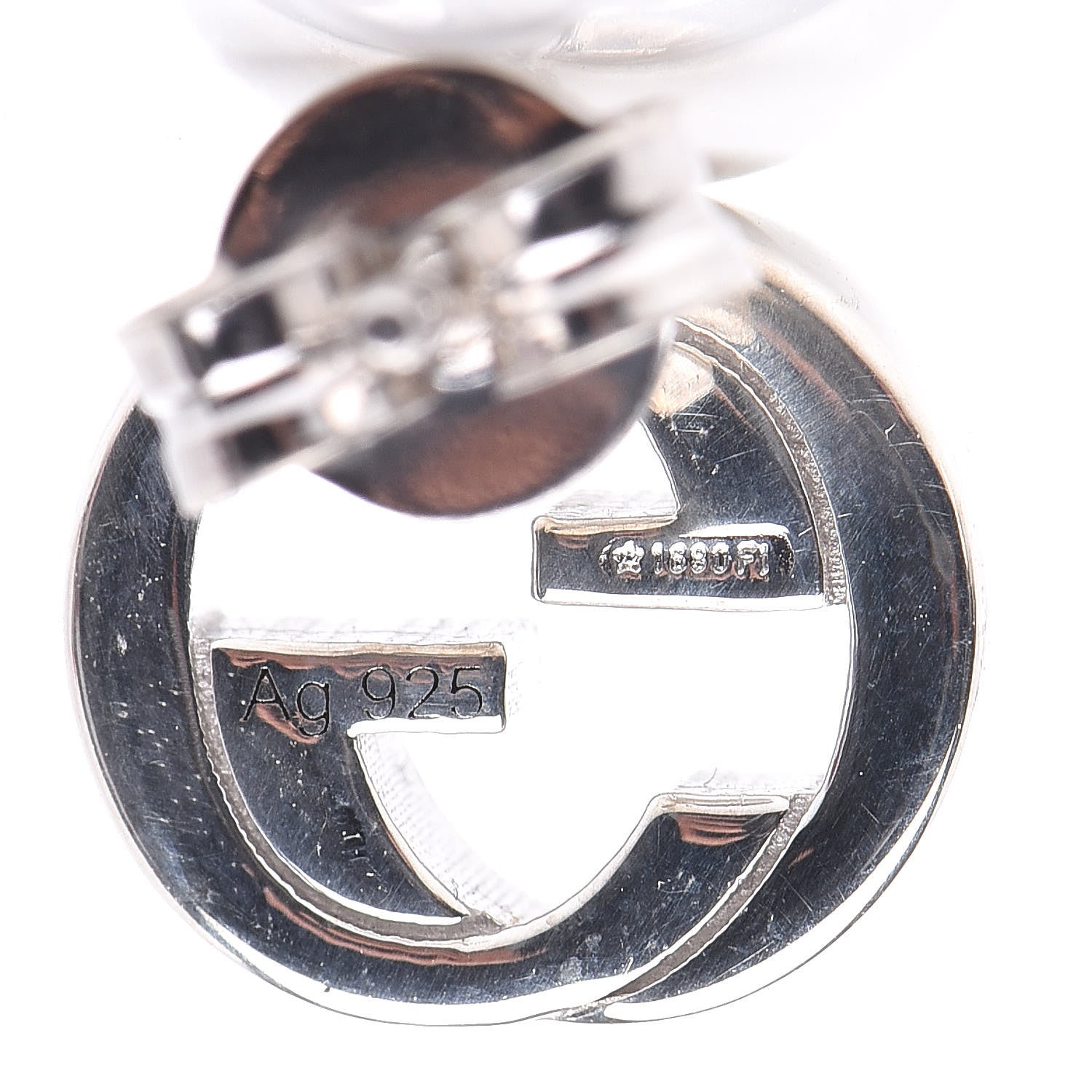 Gucci Sterling Silver Interlocking GG Stud Earrings 4 of 5