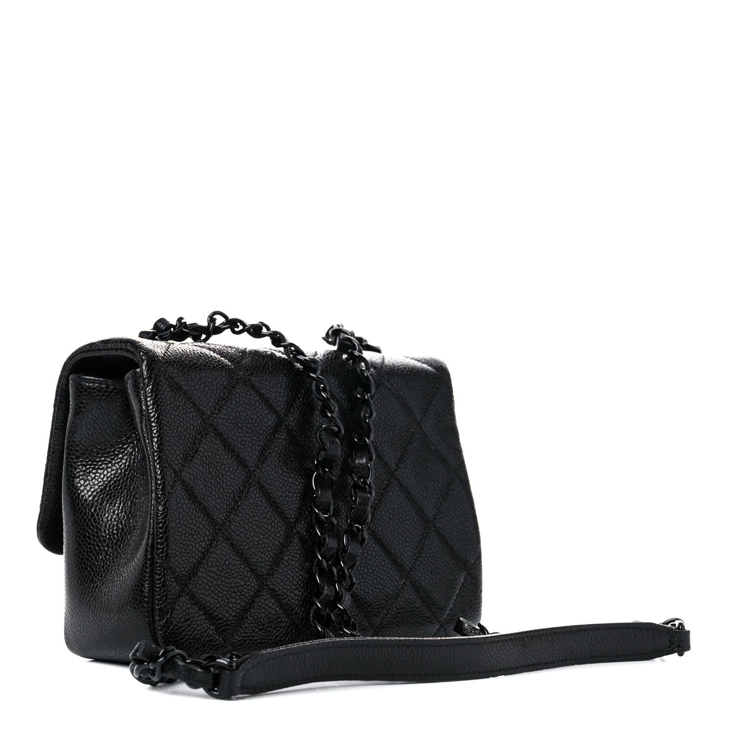 Chanel Caviar Quilted Incognito Mini Square Flap Black 5 of 14