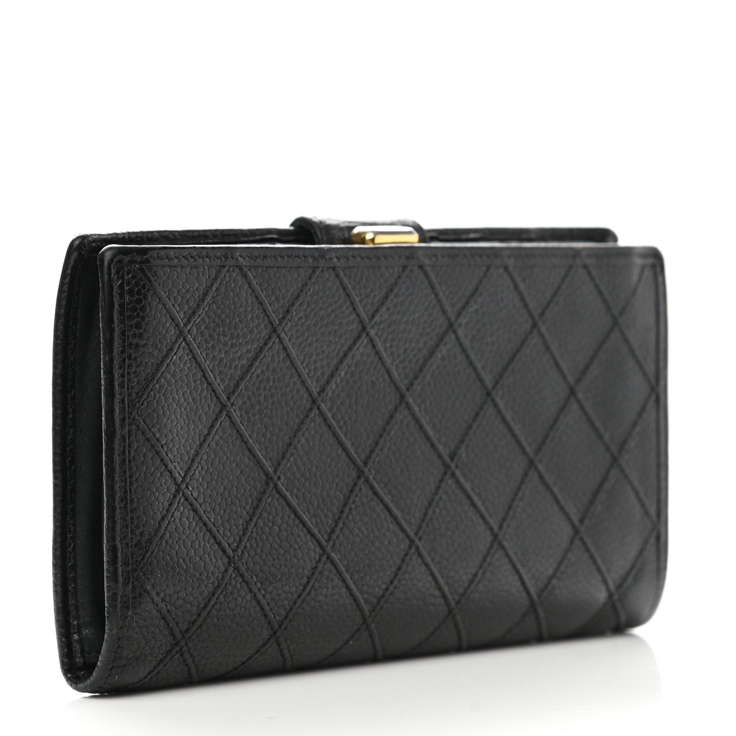 Chanel Caviar Stitched French Wallet Black 3 of 11