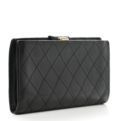Chanel Caviar Stitched French Wallet Black 3 of 11