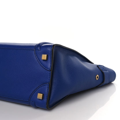 Celine Drummed Calfskin Micro Luggage Indigo 9 of 11
