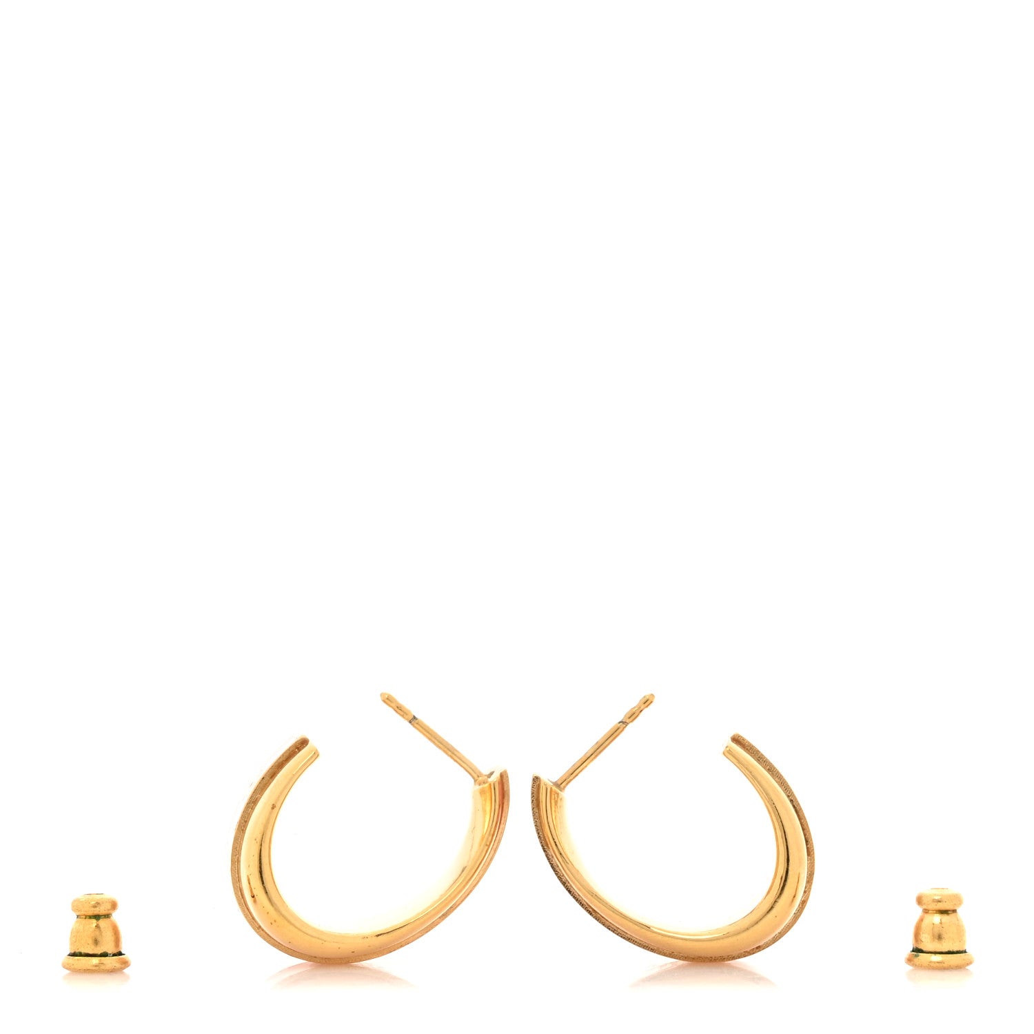 Christian Dior Metal Enamel Code Hoop Earrings Pink Gold 3 of 5