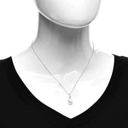 Tiffany Sterling Silver Pearl Nature Rose Pendant Necklace 2 of 4