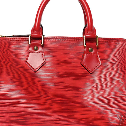 Louis Vuitton Epi Speedy 25 Castillan Red 8 of 10