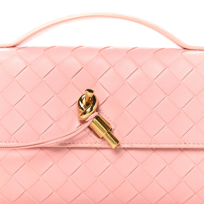 Bottega Veneta Nappa Intrecciato Long Andiamo Top Handle Clutch Rose 7 of 7