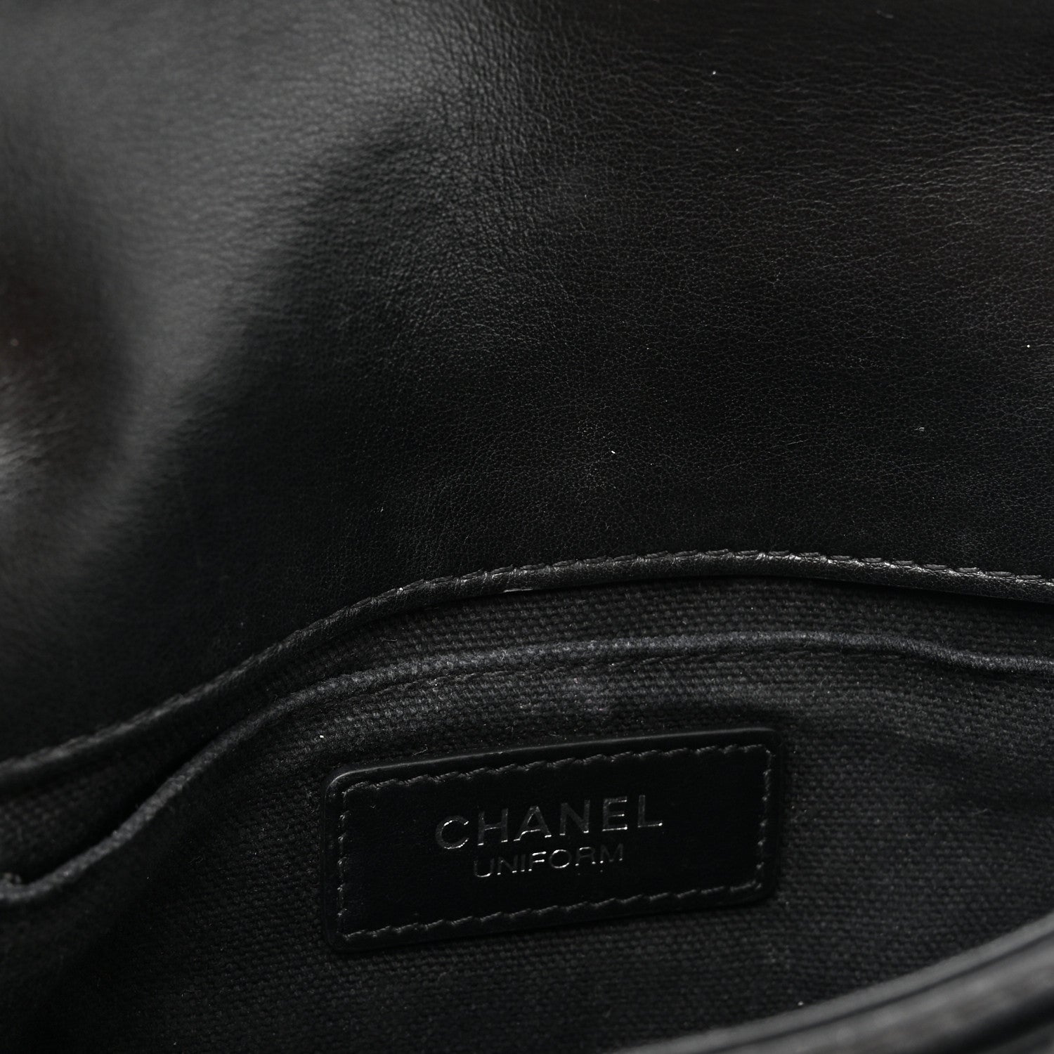 Chanel Calfskin Quilted CC Uniform Flap Belt Bag Black 14 of 17