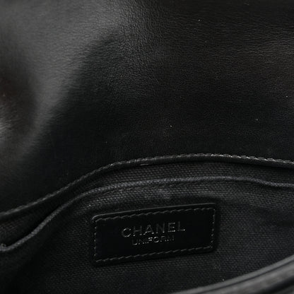 Chanel Calfskin Quilted CC Uniform Flap Belt Bag Black 14 of 17