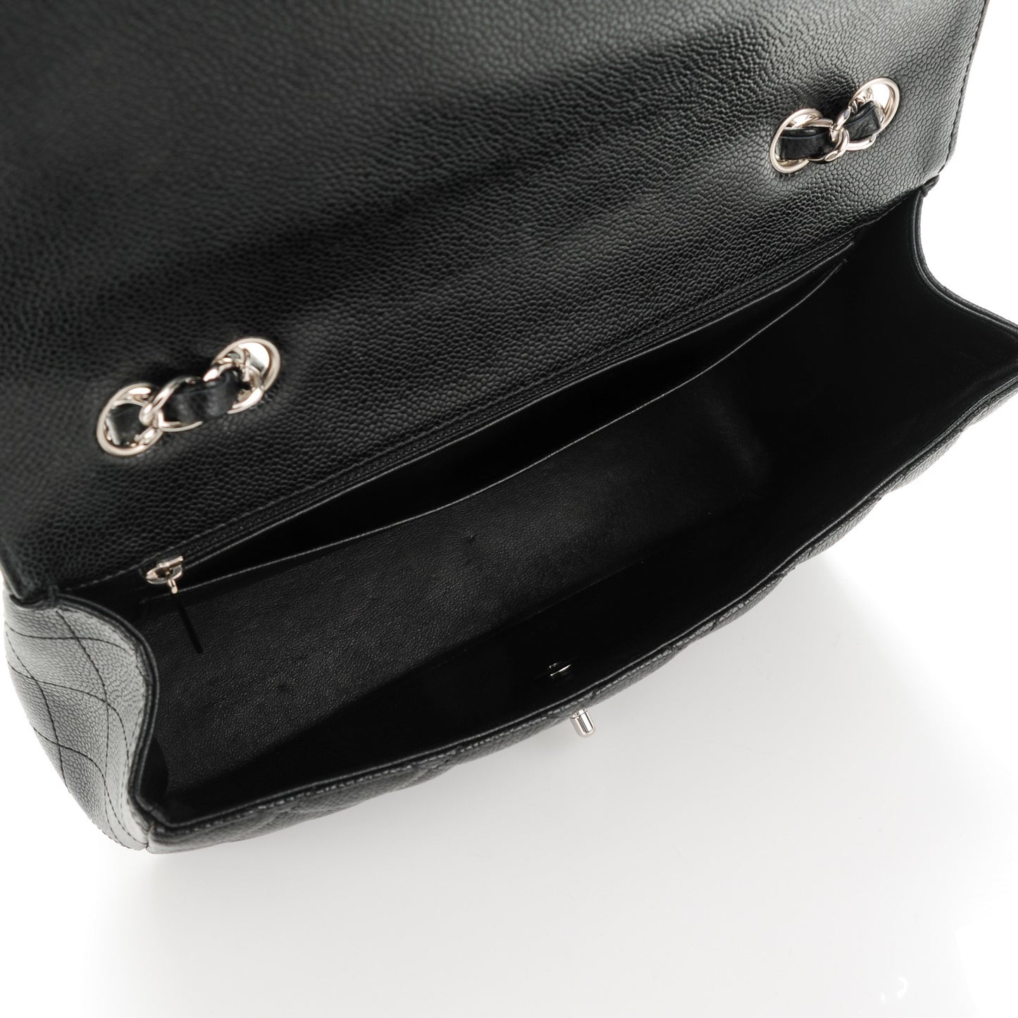 Caviar Quilted Jumbo Single Flap Black