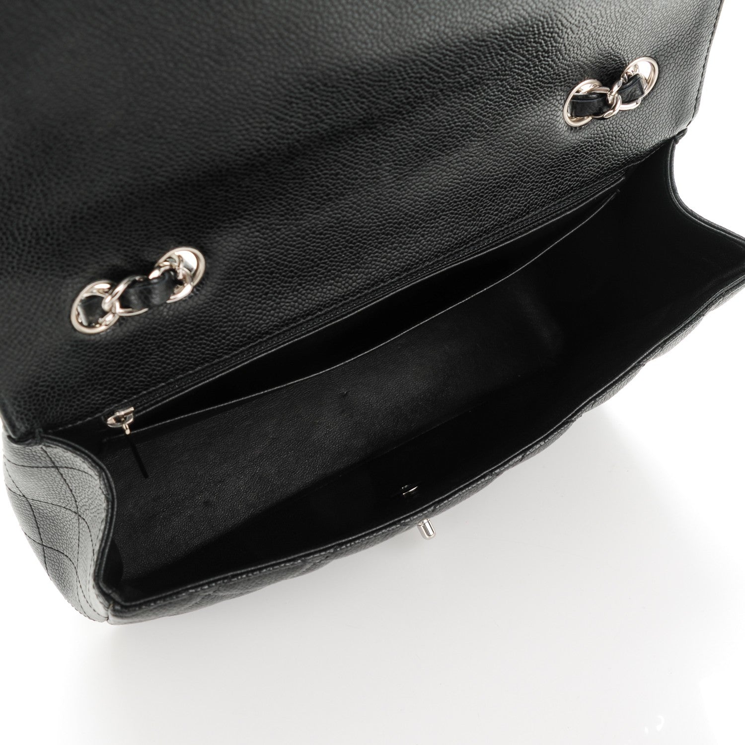 Chanel Caviar Quilted Jumbo Single Flap Black 5 of 8