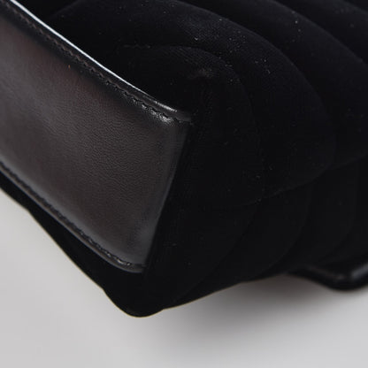 Saint Laurent Velvet Y Quilted Monogram Toy Loulou Chain Satchel French Black 12 of 16