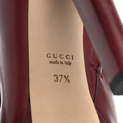 Gucci Calfskin Platform Ankle Boots 37.5 Scarlatto 6 of 8
