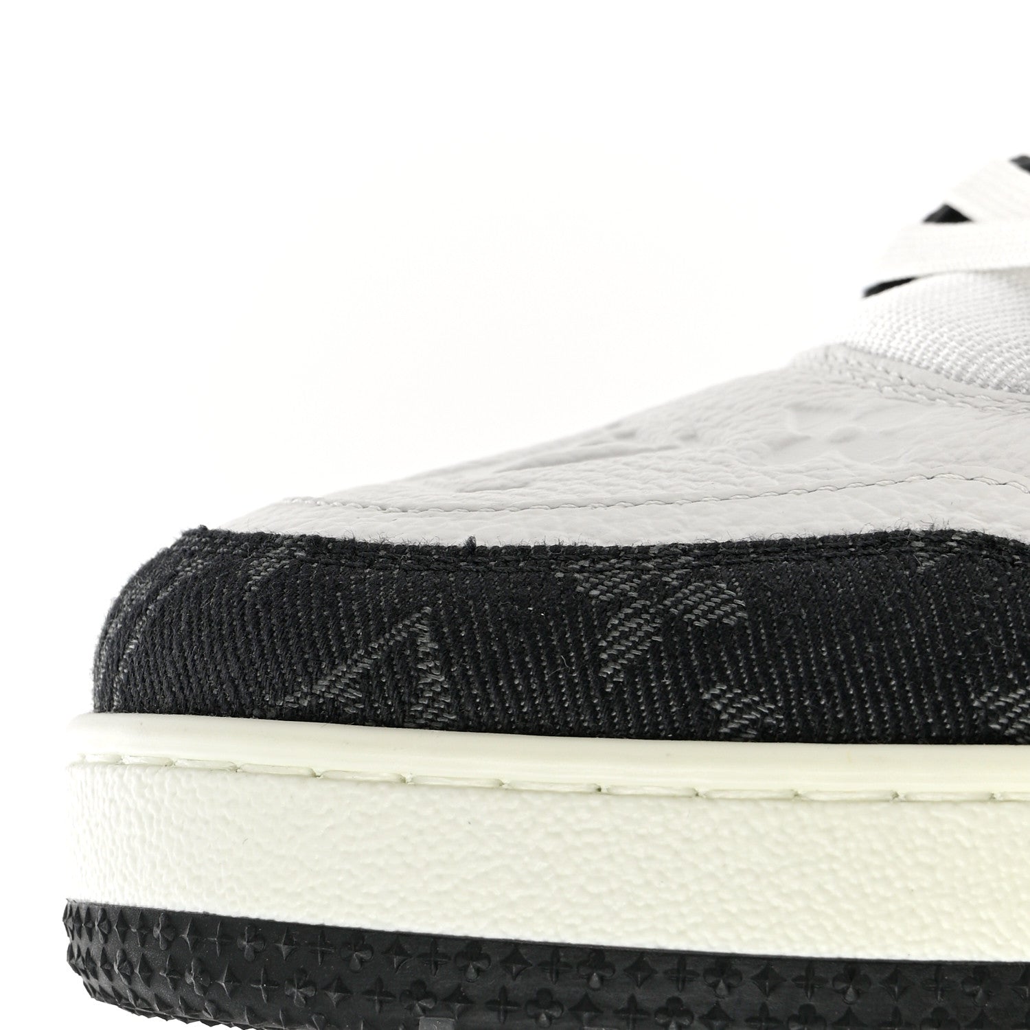 Louis Vuitton Calfskin Monogram Denim Mens LV Trainer Sneakers 8.5 Black 12 of 15