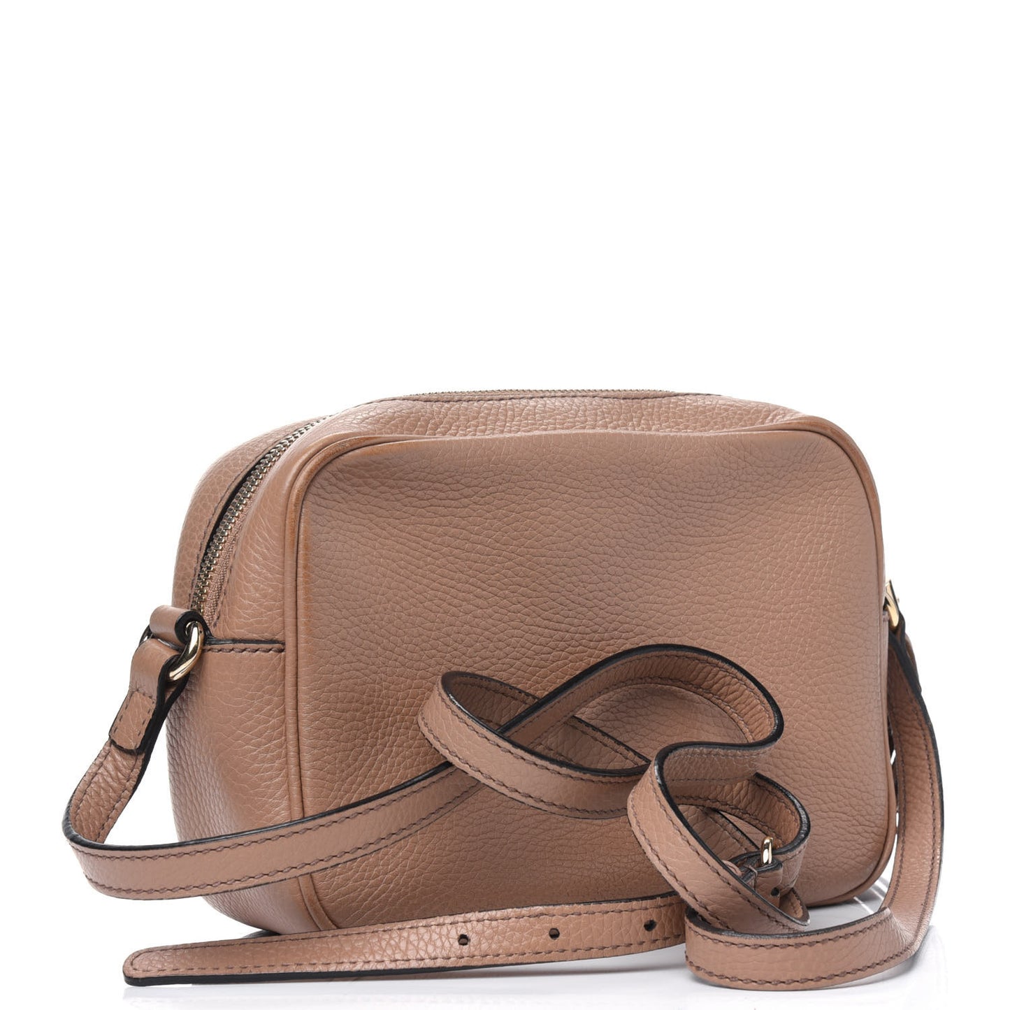 Pebbled Calfskin Small Soho Disco Bag Camelia