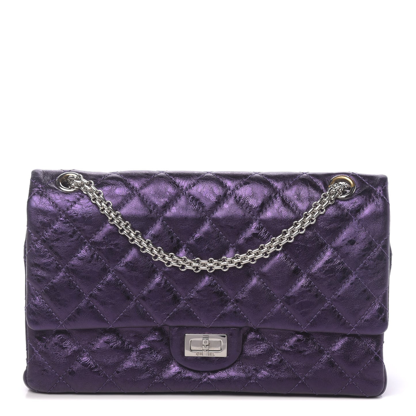 Metallic Calfskin Quilted 2.55 Reissue 226 Flap Violet