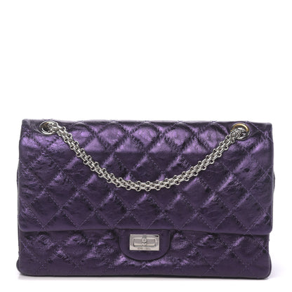 Chanel Metallic Calfskin Quilted 2.55 Reissue 226 Flap Violet 1 of 12