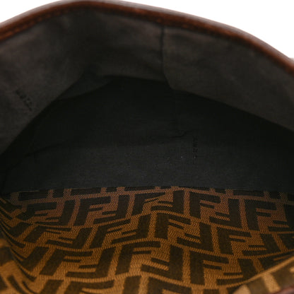 Fendi Zucca Vitello Artic Medium Shopping Tote Tobacco Castagna 6 of 13