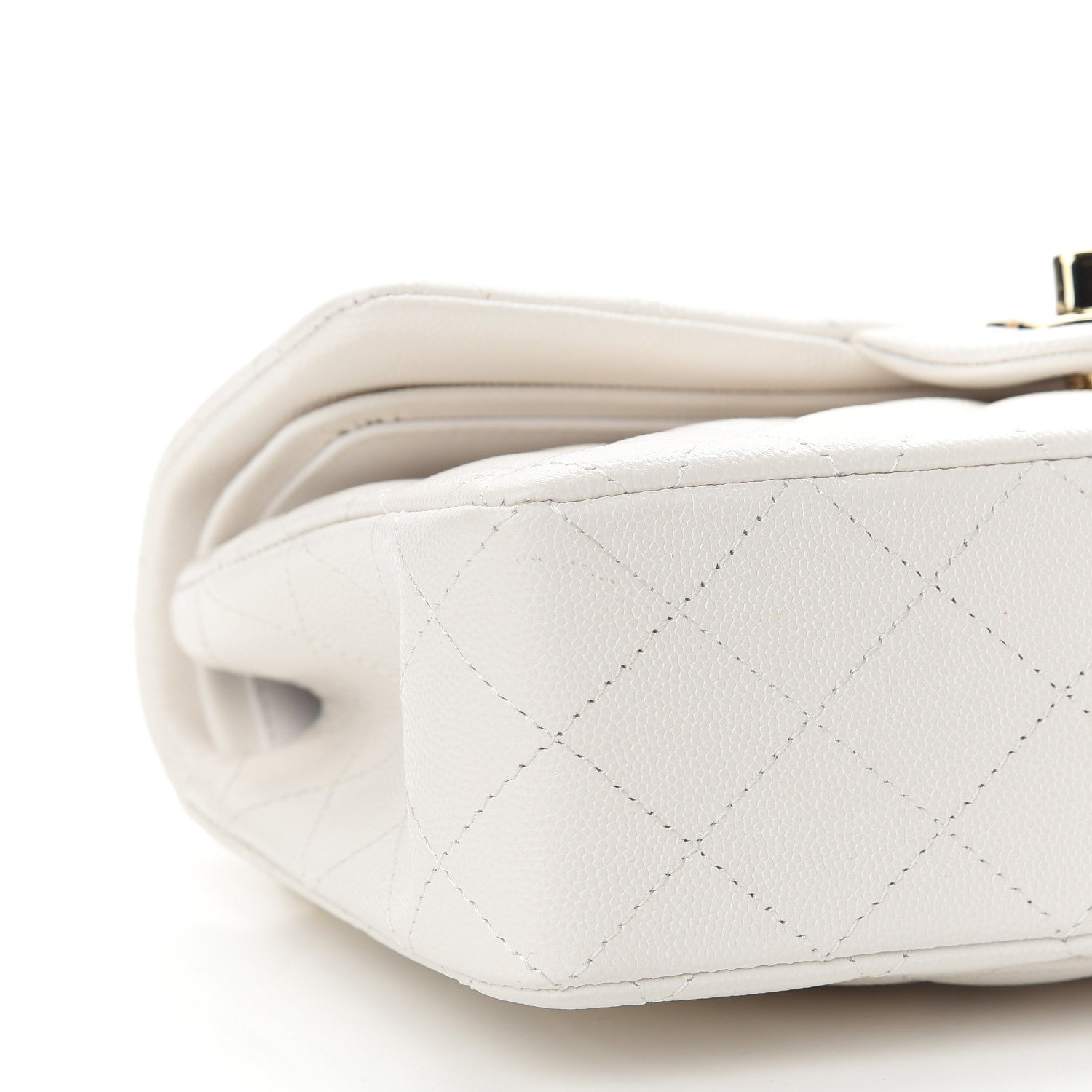 Chanel Caviar Quilted Small Double Flap White 5 of 9