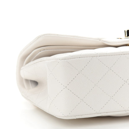 Chanel Caviar Quilted Small Double Flap White 5 of 9