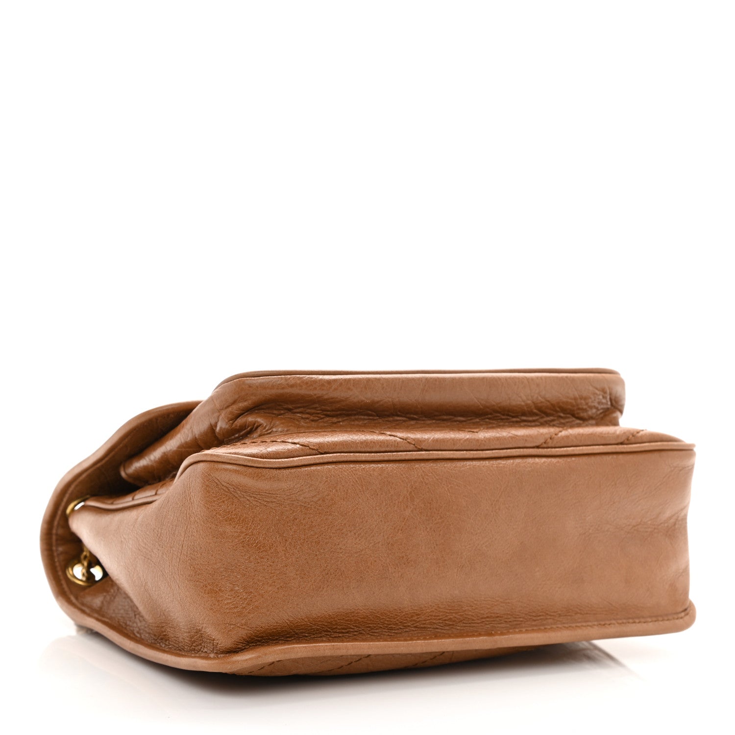 Saint Laurent Crinkled Calfskin Matelasse Monogram Medium Niki Chain Satchel Caramel 3 of 7