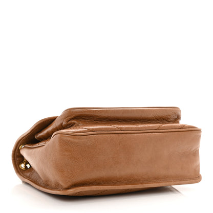 Saint Laurent Crinkled Calfskin Matelasse Monogram Medium Niki Chain Satchel Caramel 3 of 7