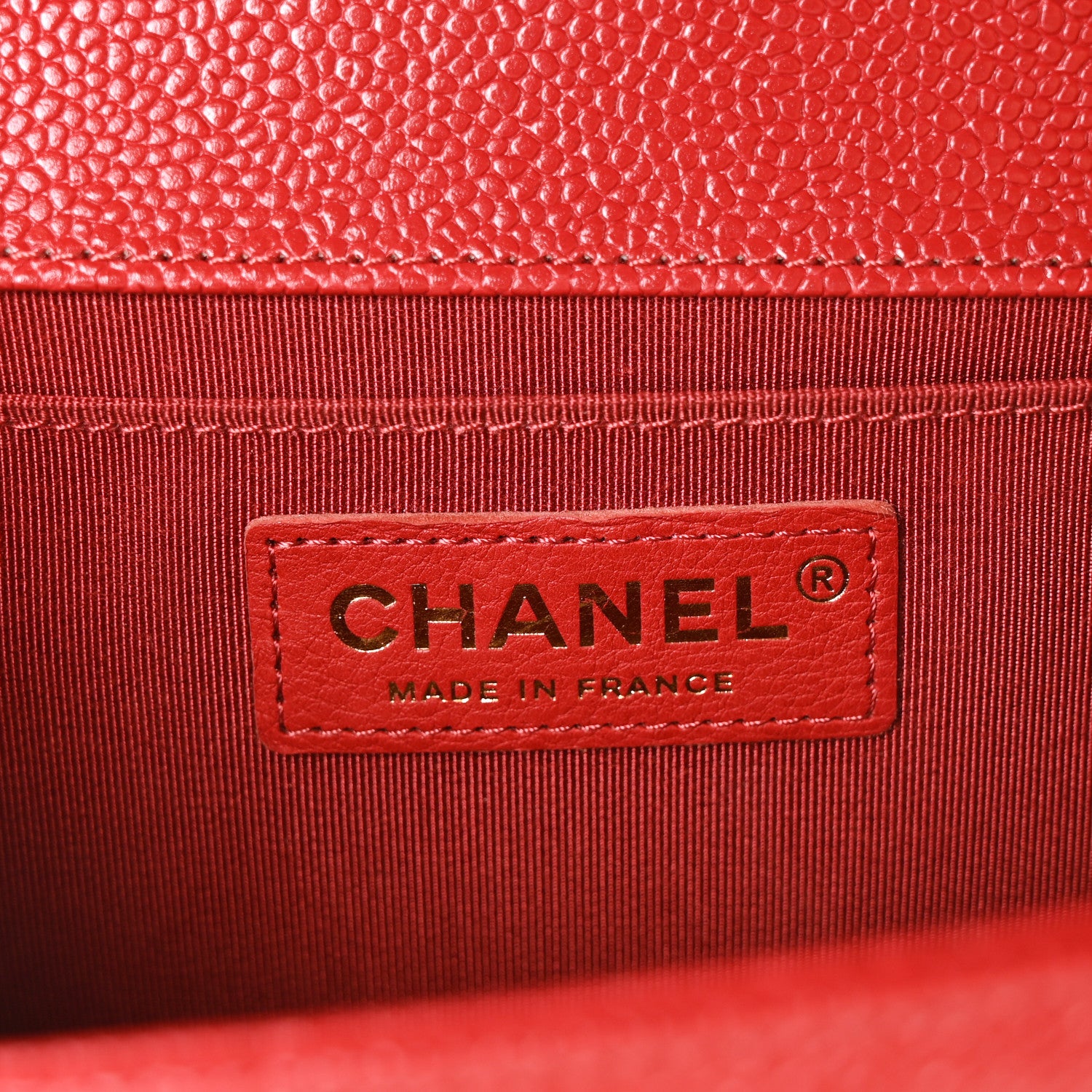 Chanel Caviar Quilted Medium Boy Flap Red 6 of 11
