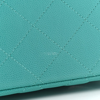 Chanel Caviar Quilted Jumbo Double Flap Turquoise 11 of 11