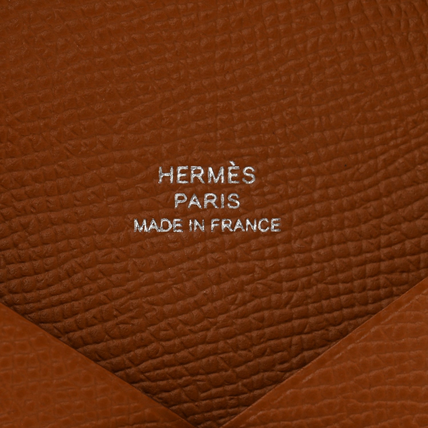 Hermes Epsom Calvi Card Case Gold 6 of 8